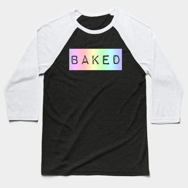 Pastel Rainbow Baked Baseball T-Shirt by Ellidegg